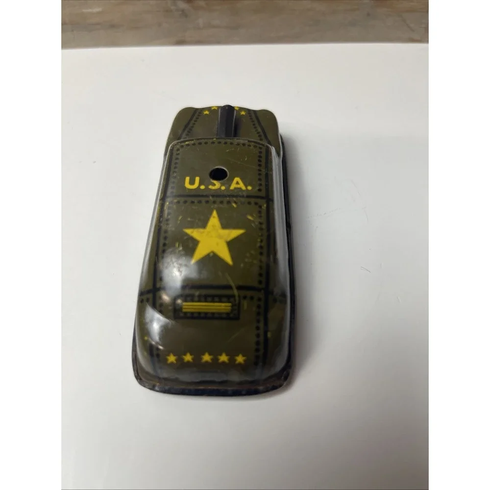 Vintage Toy Lot West Germany Car + Argo U.S. Army Armored Cannon Staff Car 1950